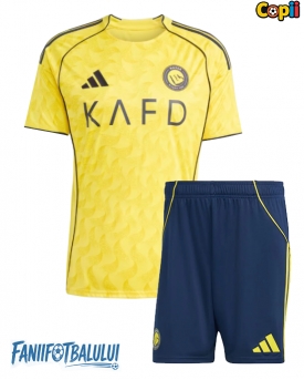 Al-Nassr Echipament de Fotbal Replică 2025-26 Copii Acasa (+ Șorturi)